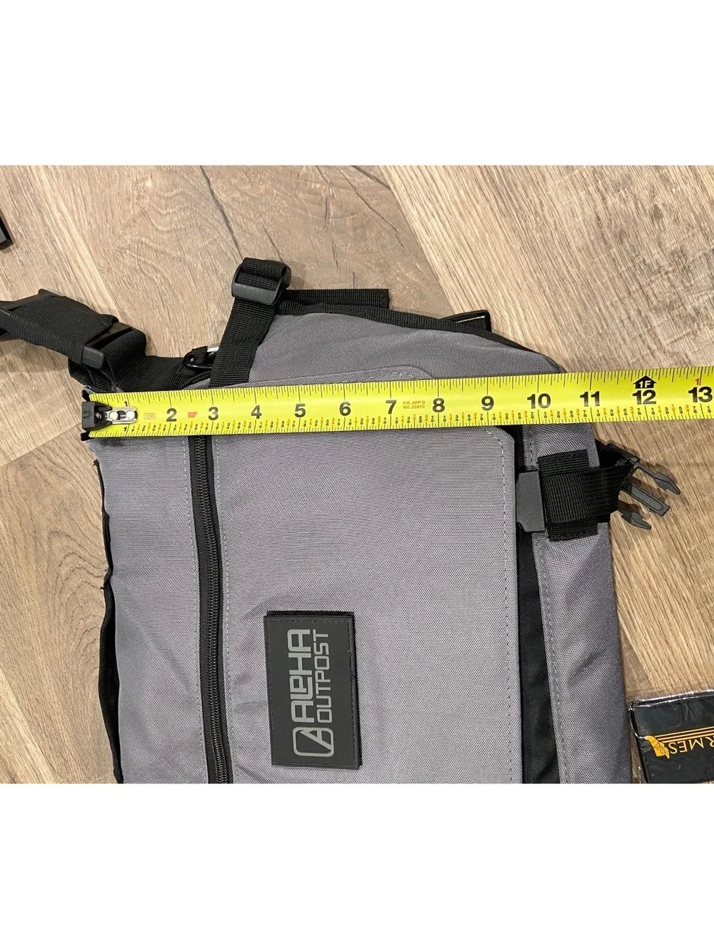 Alpha Outpost Messenger Bag Zip Buckle Satchel Pockets Hook and Loop M